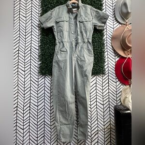 We the Free sage green Utility Jumpsuit